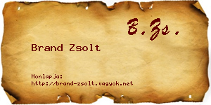 Brand Zsolt névjegykártya