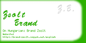 zsolt brand business card